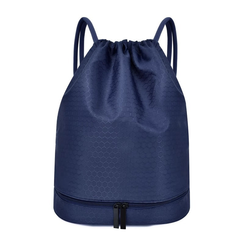 Lightweight Hexagonal Pattern Drawstring Backpack Bowlift