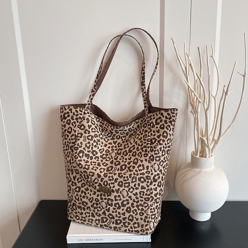 WoStylish Reversible Leopard Print Tote Bag Bowlift