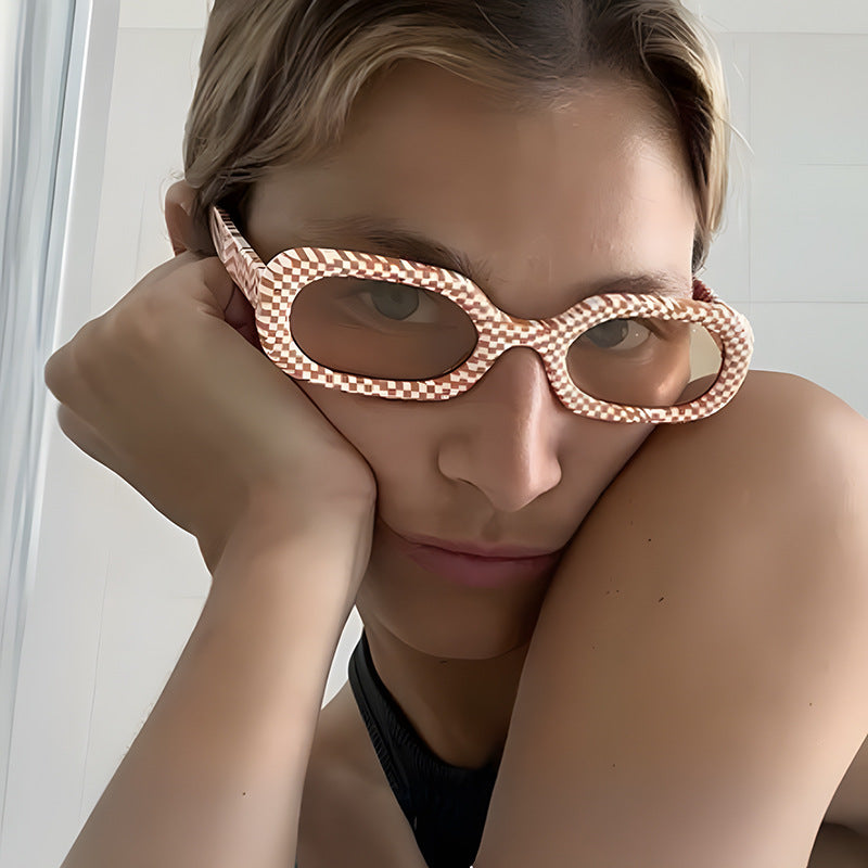 Women's oversized sunglasses with unusual pattern Bowlift