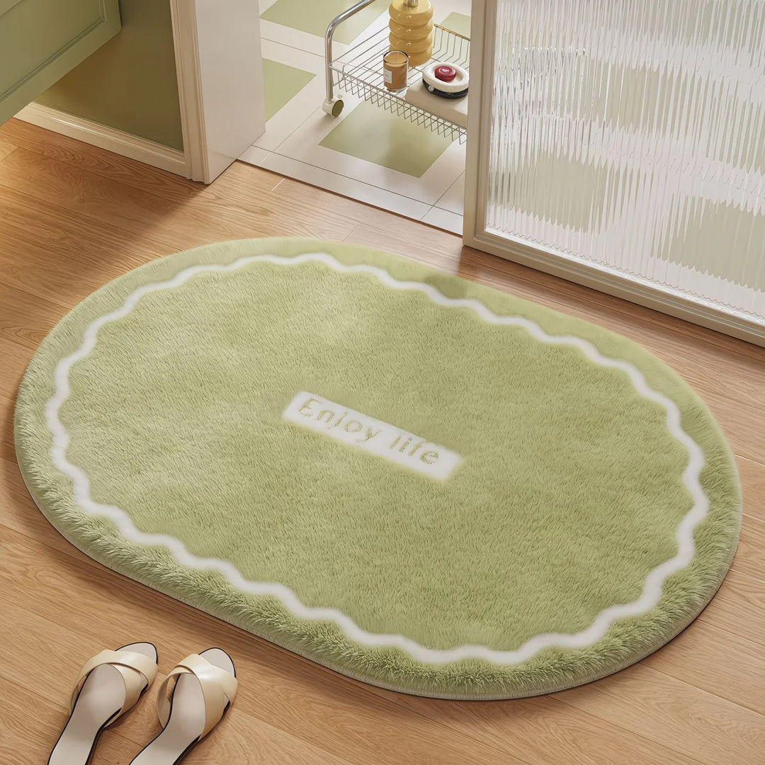Soft Plush Round Bathroom Rug Bowlift