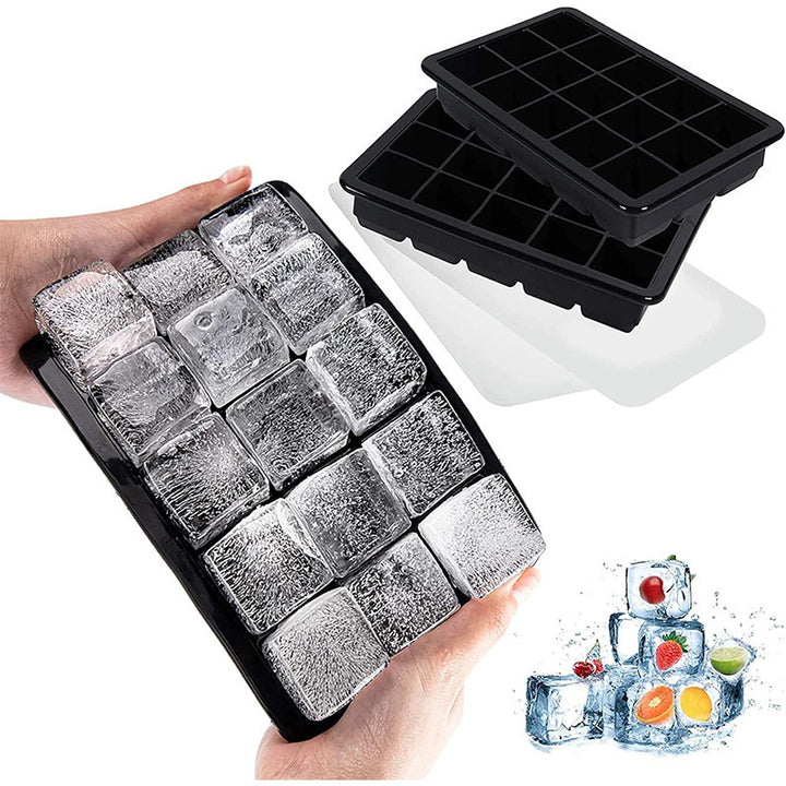 Flexible Silicone Square Ice Cube Tray Multi-Cavity Freezer Mold Bowlift