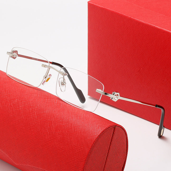 Women rectangular designer sunglasses with elegant metal frame Bowlift