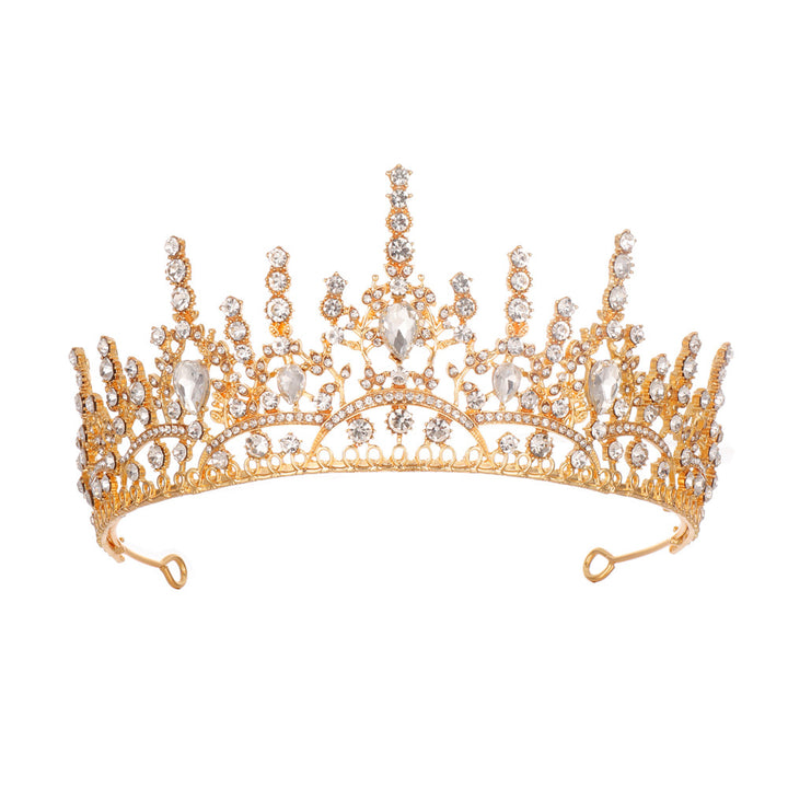 Women Elegant Tiara with Sparkling Crystals Bowlift