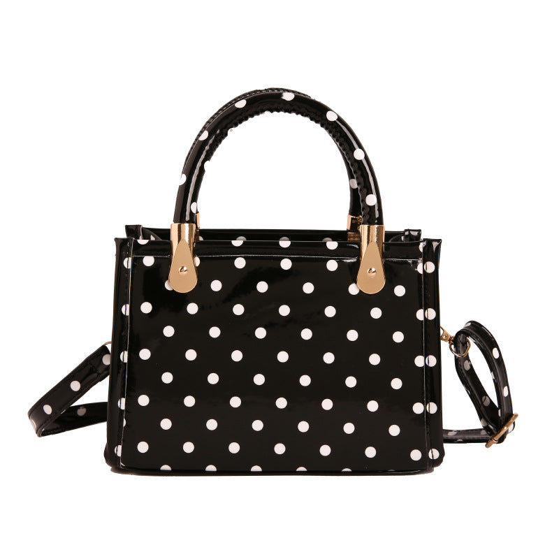 WoChic Polka Dot Handheld Satchel Bag Bowlift