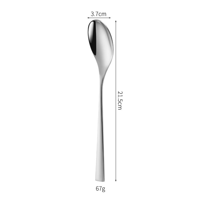 Elegant dessert knife with curved handle Bowlift