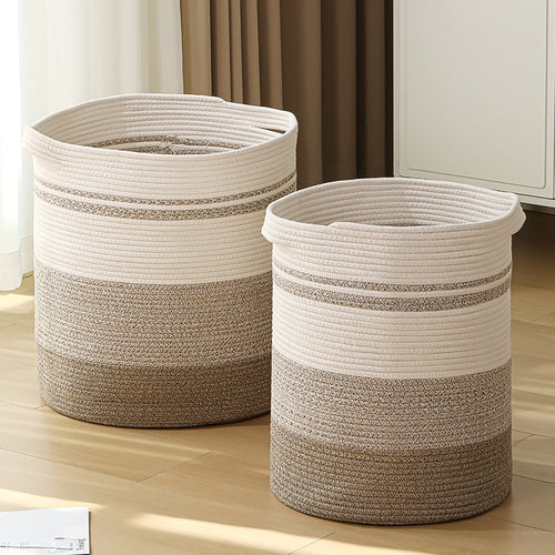 Women's storage basket with modern striped design Bowlift