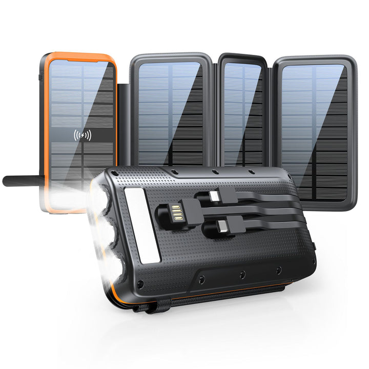 Solar Powerbank with Integrated Flashlight Bowlift