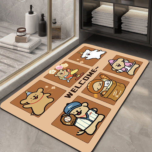 Cute Cartoon-Themed Welcome Mat