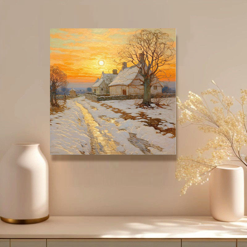Scenic Winter Landscape Canvas Art