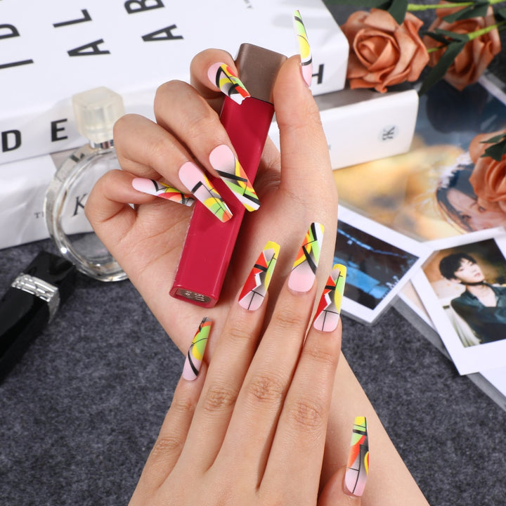Creative artificial nails in modern 3D design Bowlift
