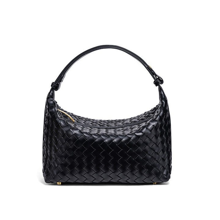 Woven Leather Handbag Bowlift