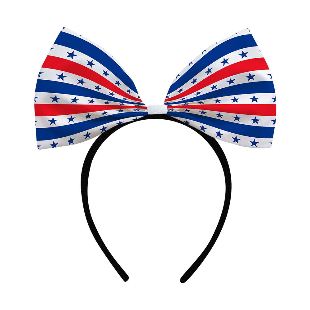 Ladies oversized bow headband with star pattern Bowlift