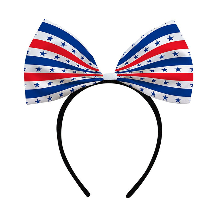 Women's decorative bow headband with oversized fabric bow and flexible headband Bowlift