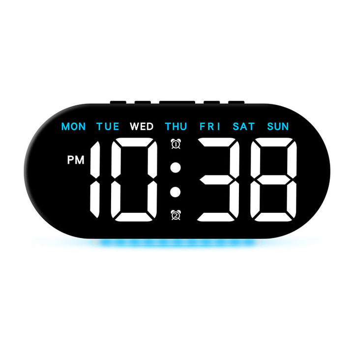 Digital LED Alarm Clock with Multifunctional Date Display Bowlift