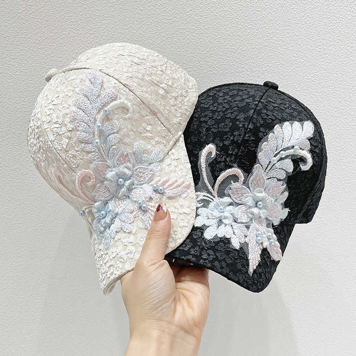 Women's Embroidered Lace Baseball Cap Bowlift