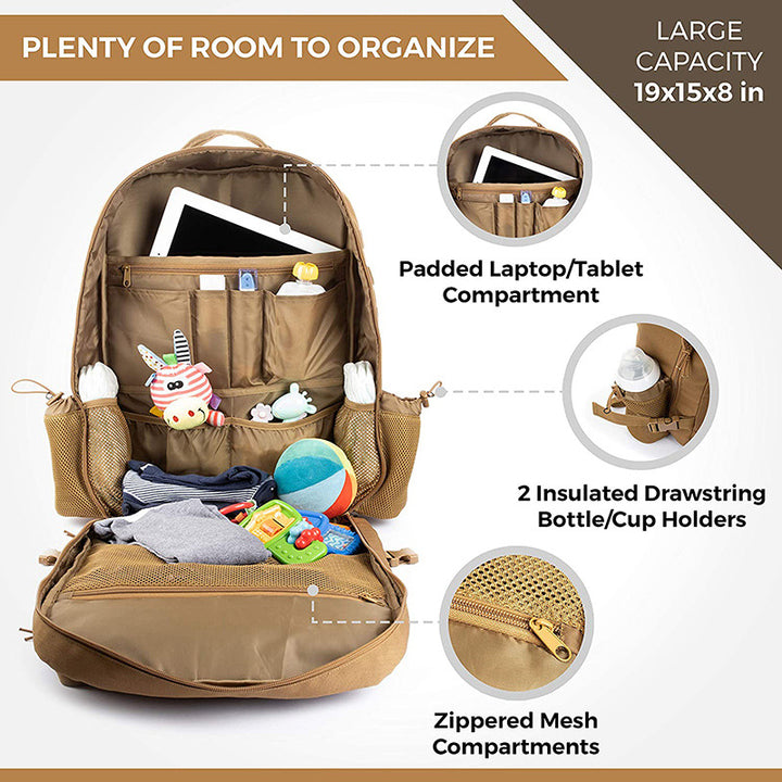 Multi-Functional Diaper Changing Backpack Bowlift