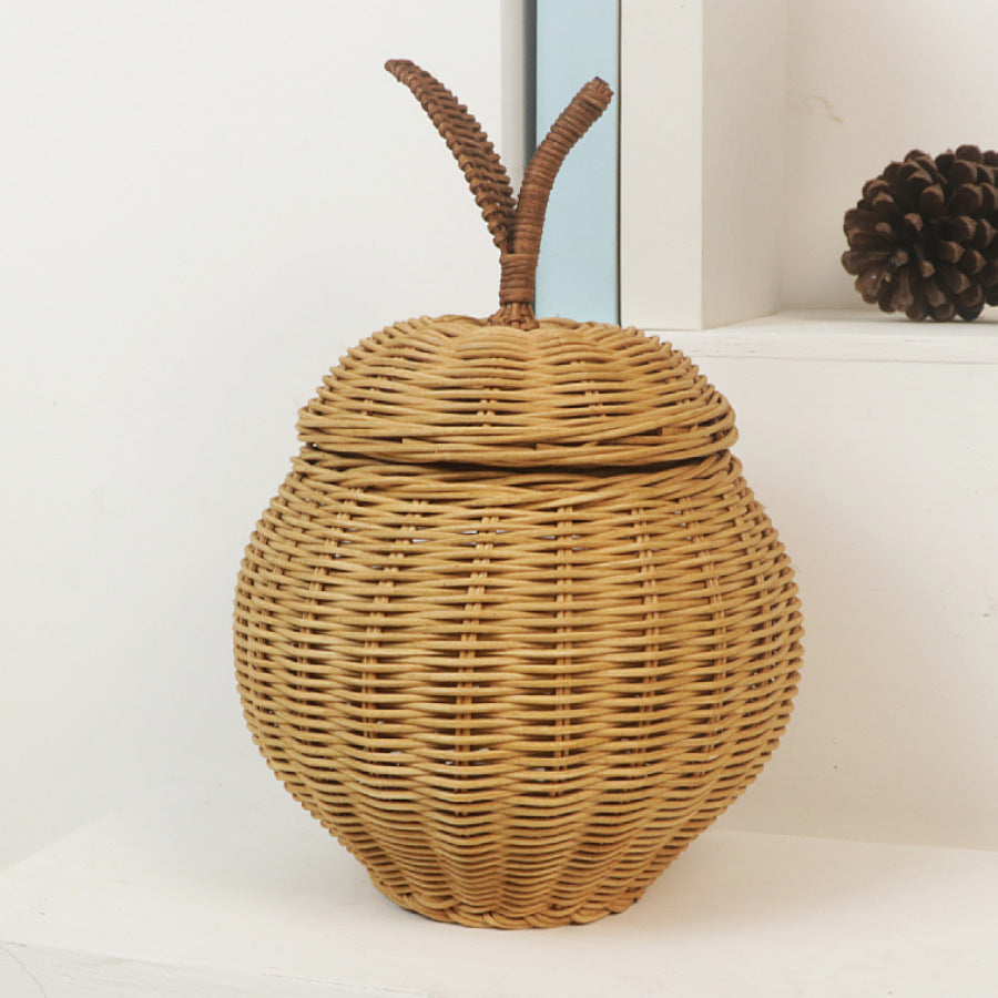 Decorative Woven Storage Container with Lid Bowlift