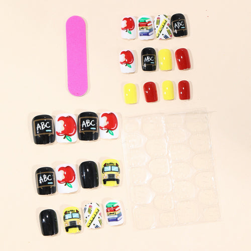 School-Themed Nail Art Set Bowlift