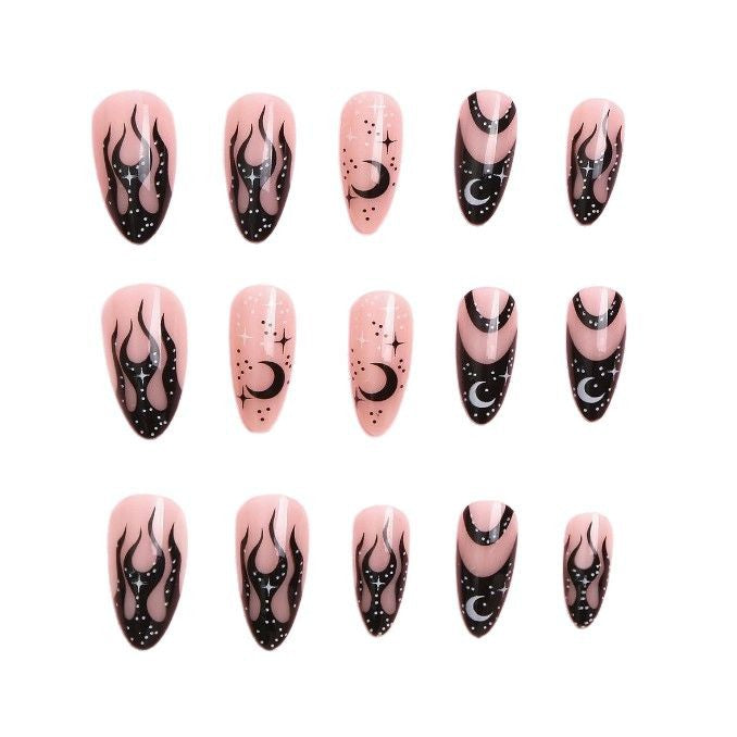 Artistic Moon-Themed Nail Art Enhancements Bowlift