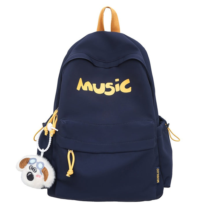 Casual Music-Themed School Backpack Bowlift