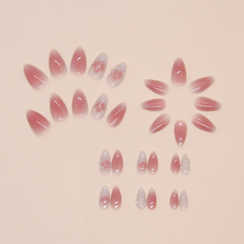 Elegant Stiletto Press-On Nail Set Bowlift