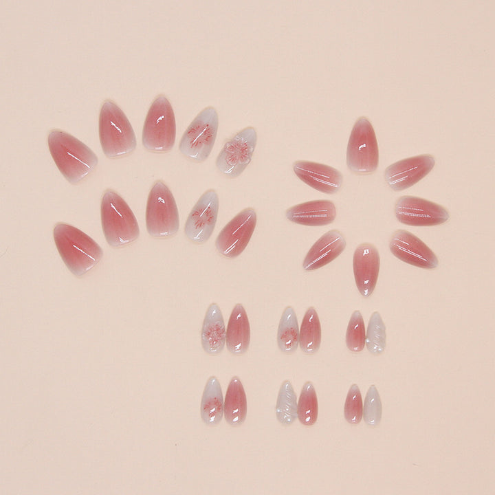 Elegant Stiletto Press-On Nail Set Bowlift