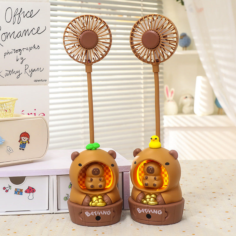 Women's Portable Mini Fan in Bear Design Bowlift
