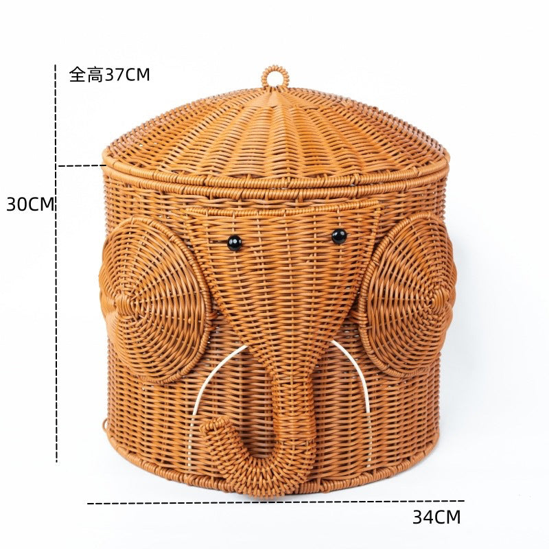 Women Playful Elephant Basket Bowlift