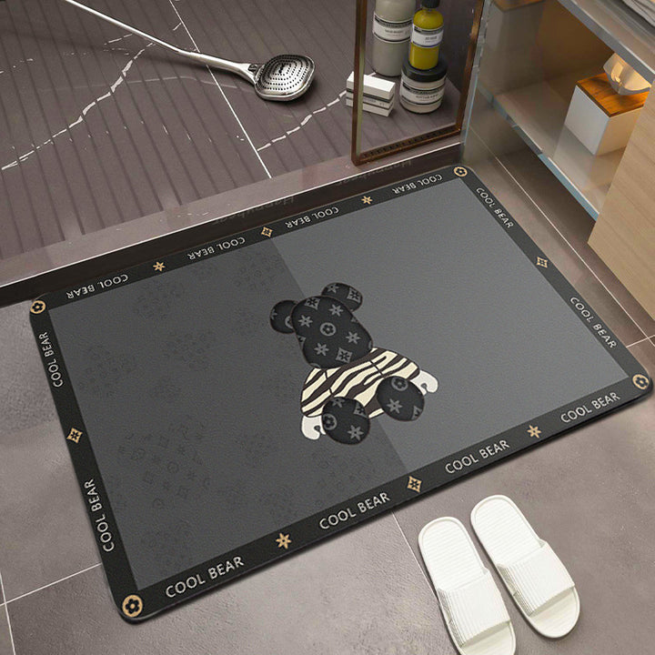Cartoon-Themed Absorbent Bath Mat Bowlift