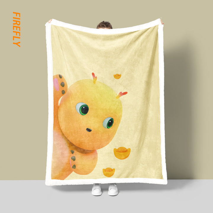 Soft Cartoon-Themed Fleece Blanket