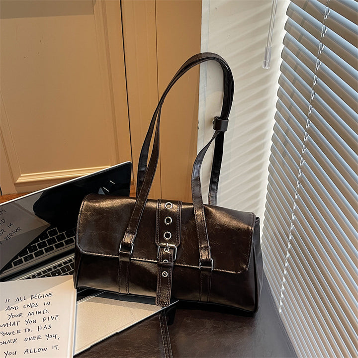 WoVintage Leather Satchel Bag Bowlift