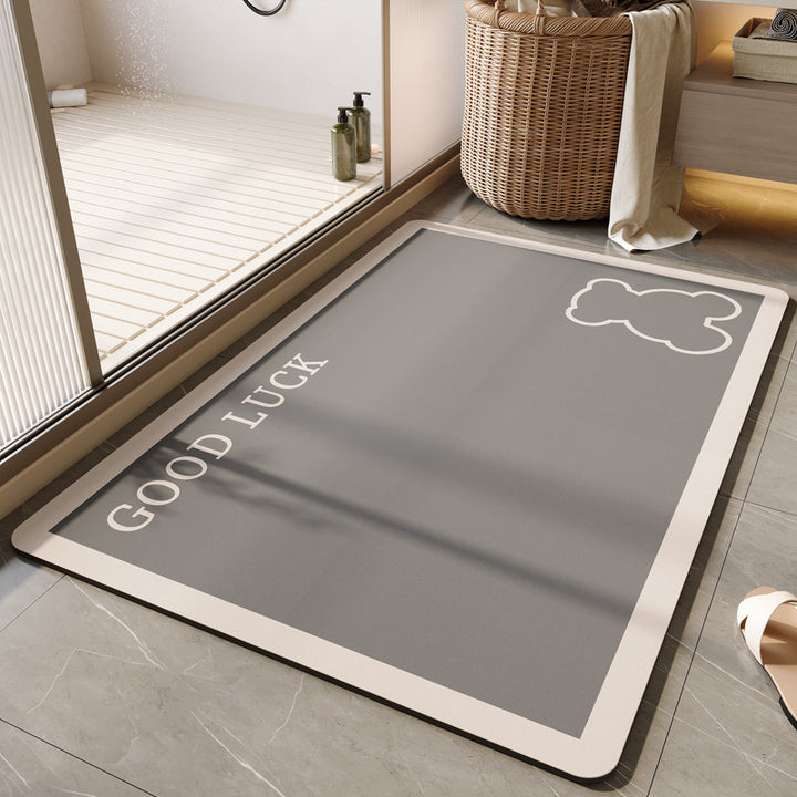 Decorative Floral Bath Mat Bowlift