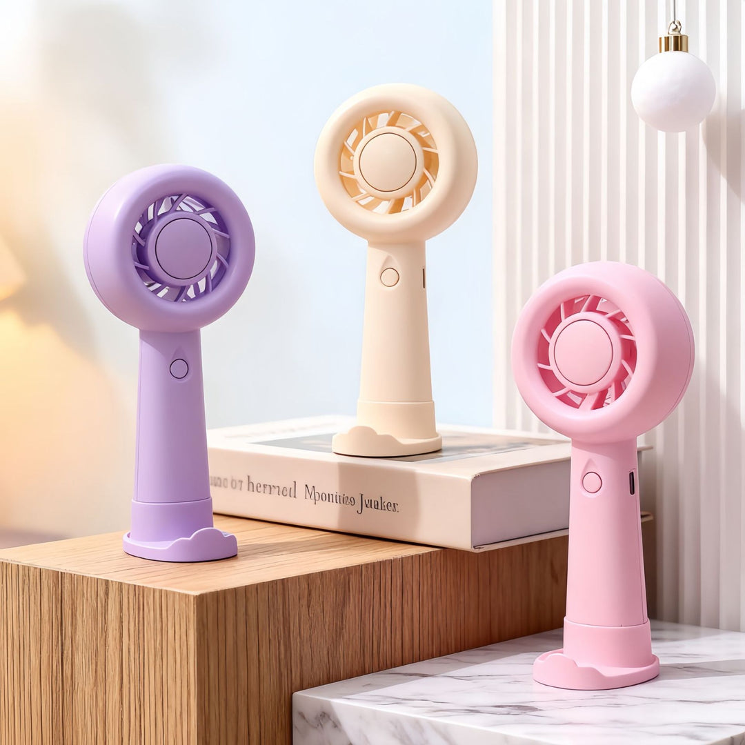 Portable mini fan with USB operation and multiple speed settings Bowlift
