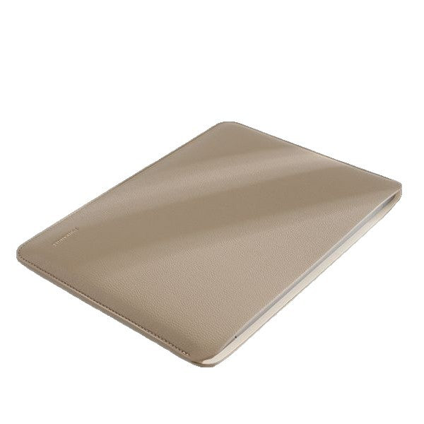 Minimalist Padded Vegan Leather Laptop Sleeve with Microfiber Lining Bowlift