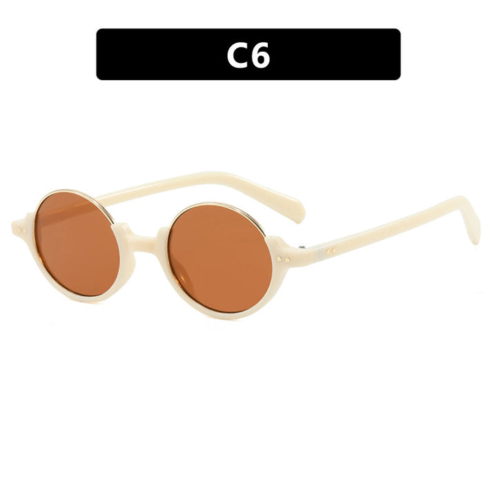 Women's round sunglasses with elegant plastic frame Bowlift