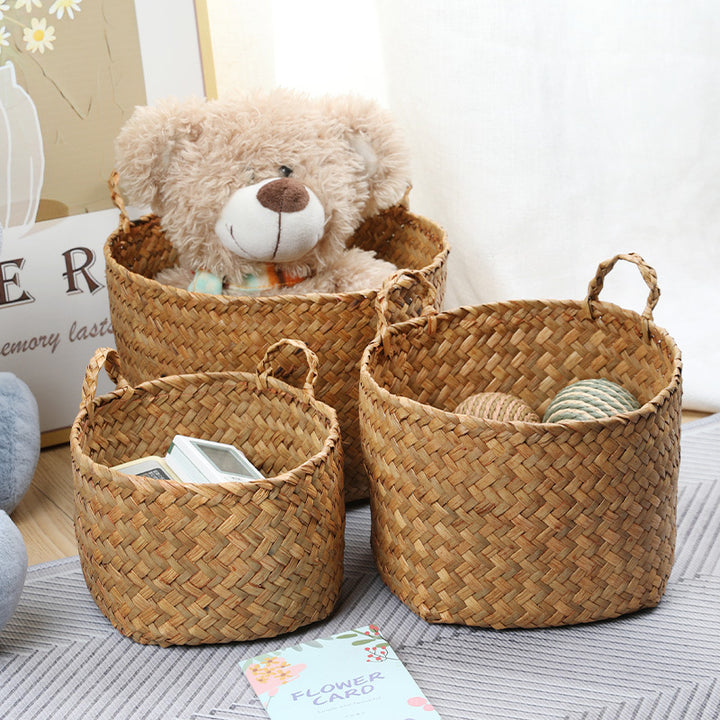 Multi-Functional Handwoven Storage Basket Bowlift