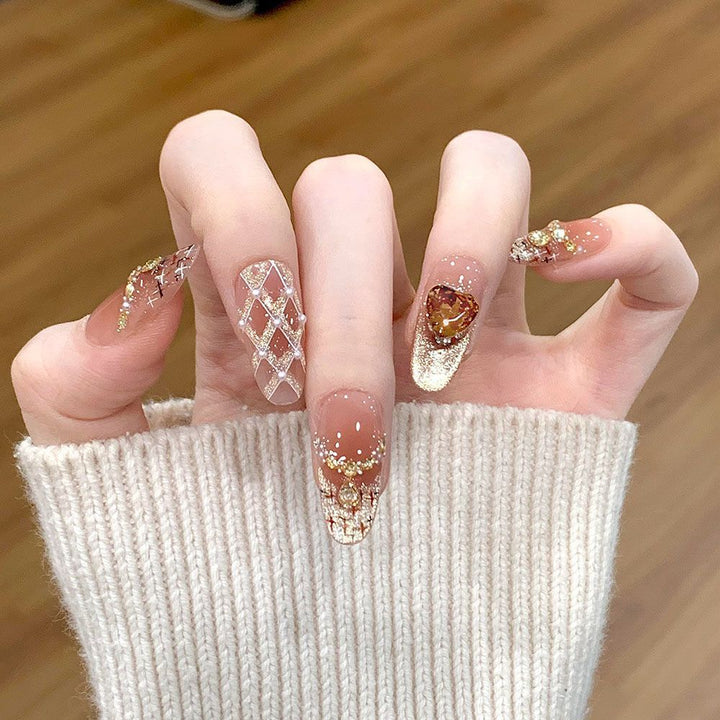 Artistic Decorative Press-On Nail Set Bowlift