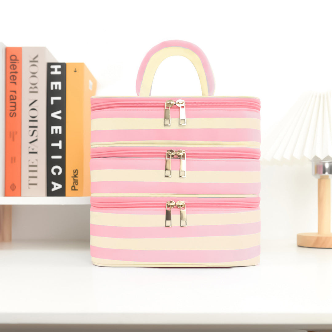 Cosmetic organizer bag with multiple compartments Bowlift