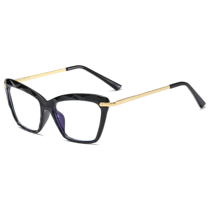 Women's fashionable oversized glasses with elegant metal frame Bowlift