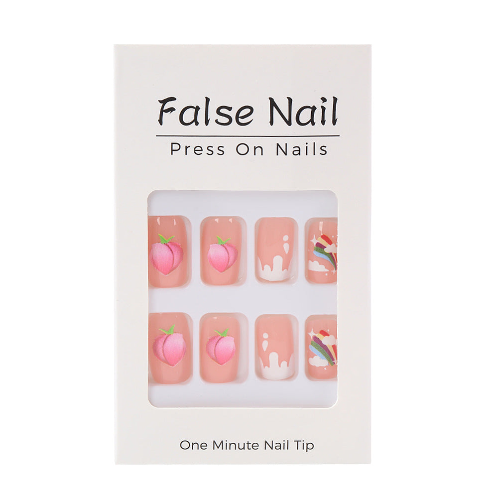 Artificial nails with cheerful flower designs Bowlift