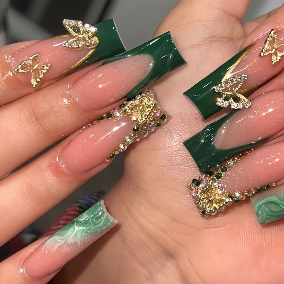 Artistic 3D Butterfly Nail Extensions Bowlift