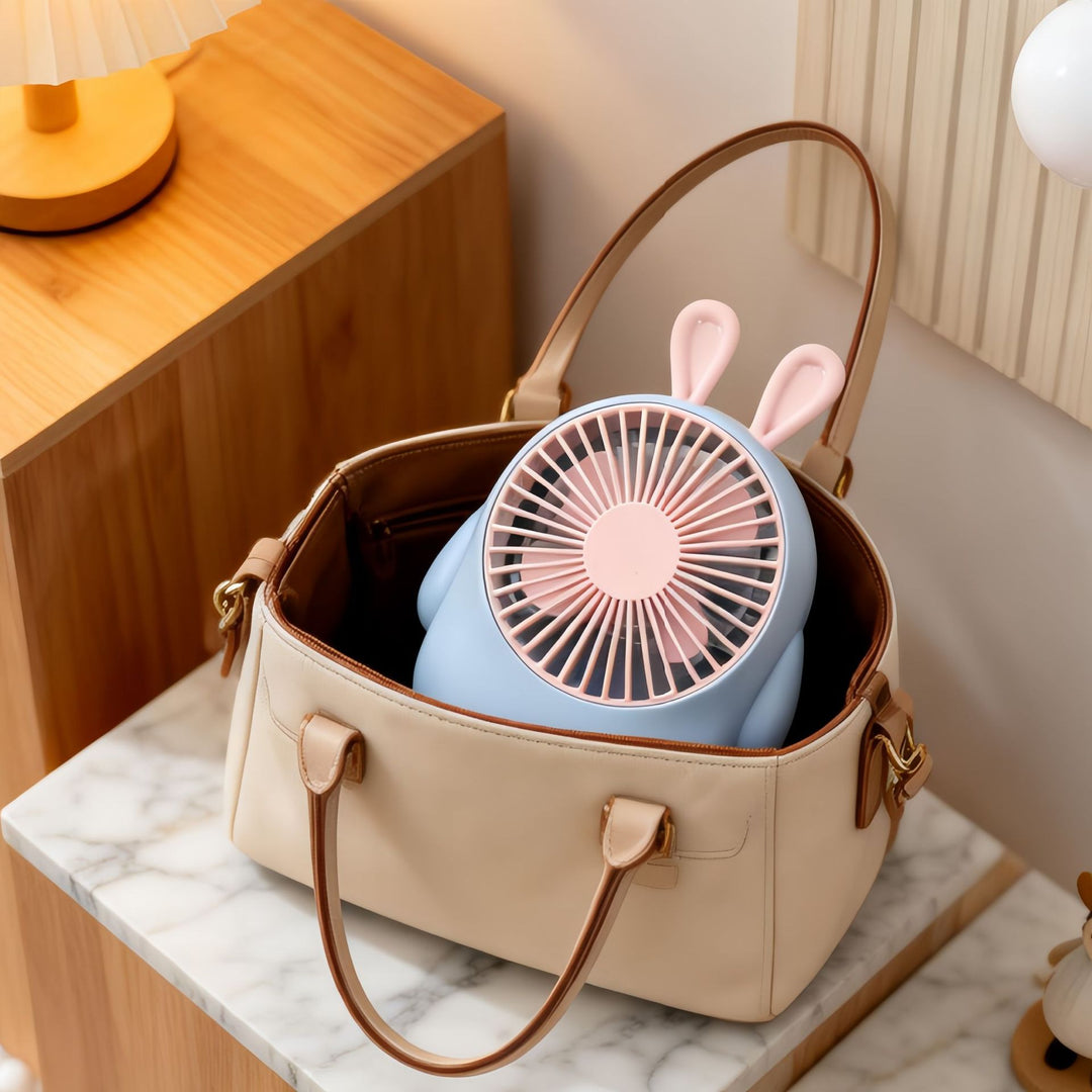 Ladies handheld fan with cute animal design Bowlift