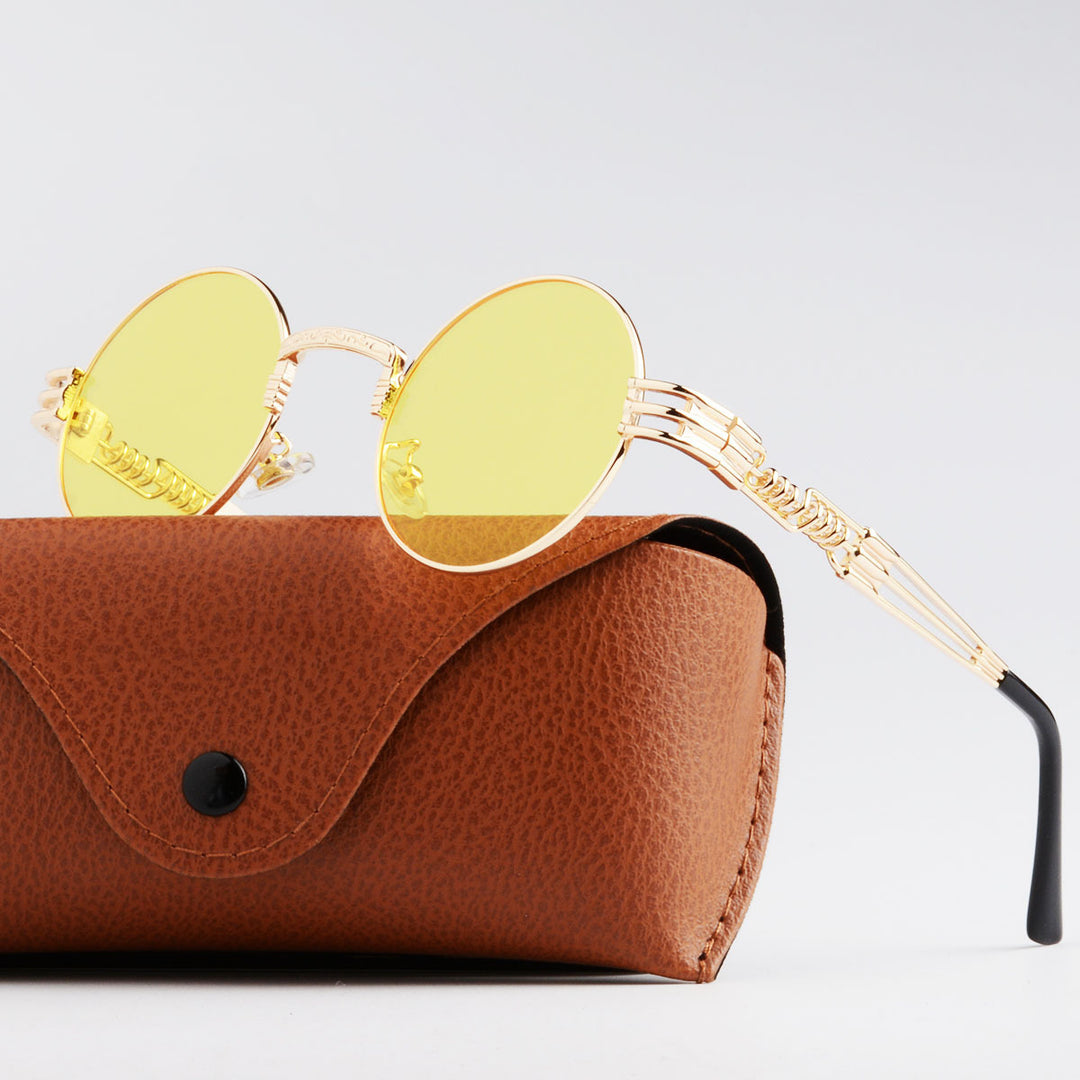 Women Artistic Round Glasses Bowlift