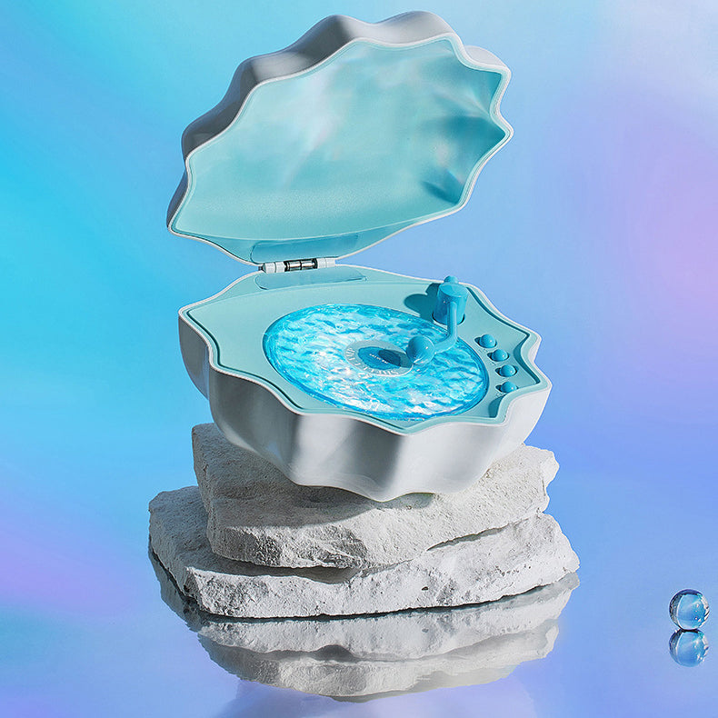 BowLift | Shell Lamp Waves Retro Bluetooth Turntable LED Night Light - Perfect Gift for Kids and Girls