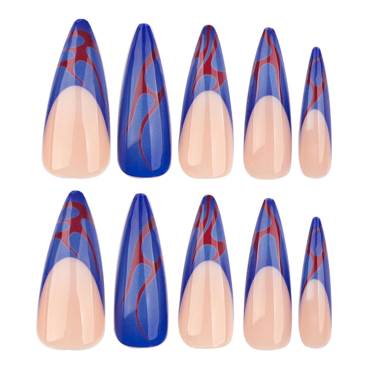 Artful stiletto nails with colorful designs and creative accents Bowlift