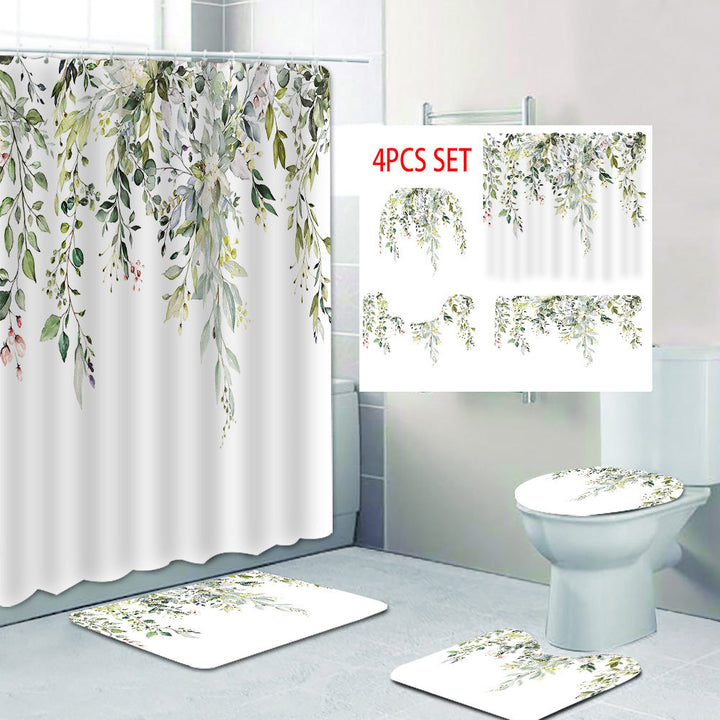 Artistic Floral Shower Curtain Bowlift