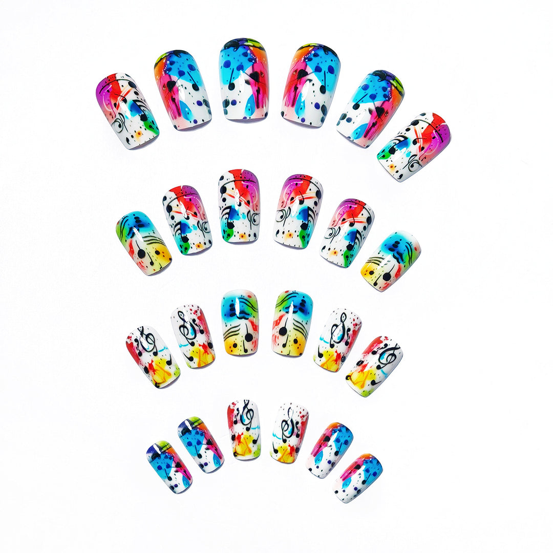 Creative Art Nails with Musical Design Bowlift