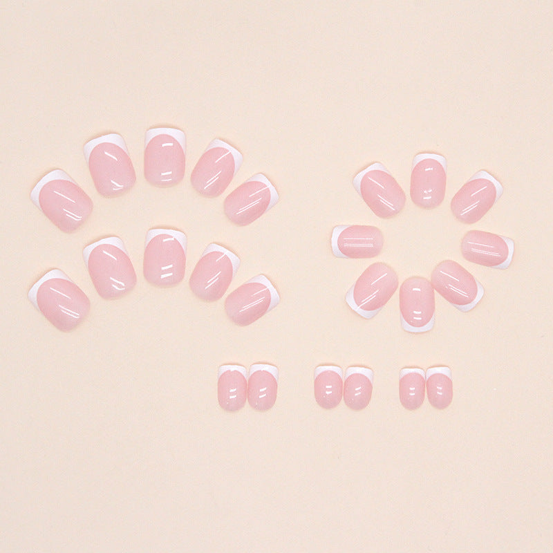 French Tip Press-On Nail Set Bowlift
