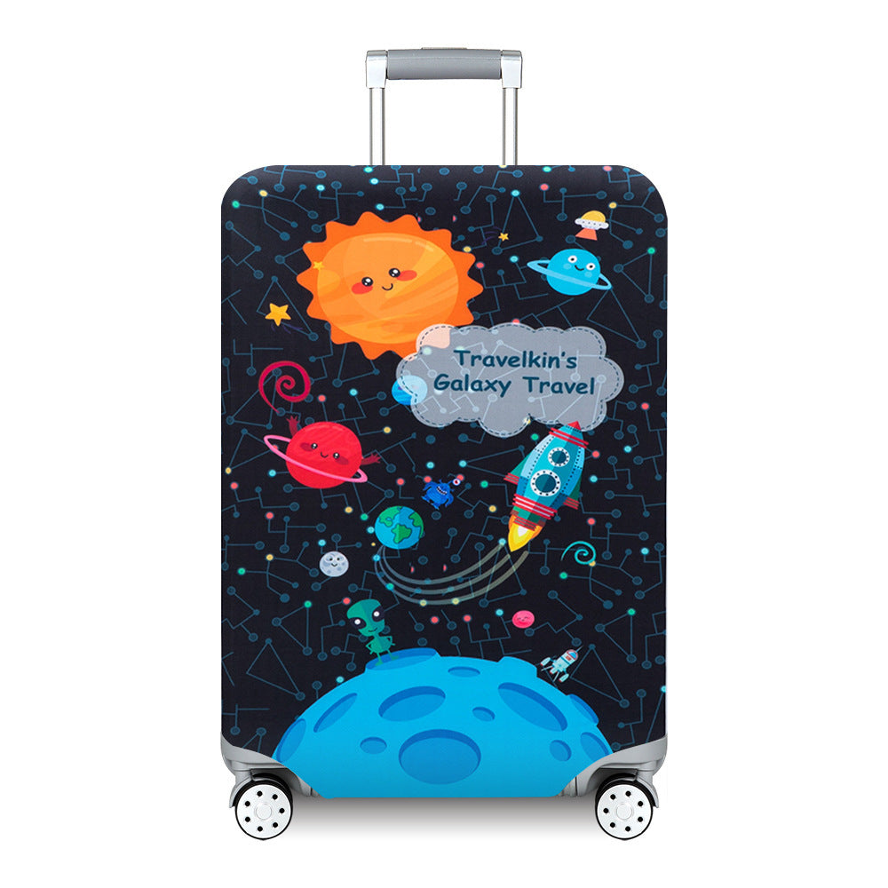 Unisex hard-shell suitcase with modern wave pattern Bowlift