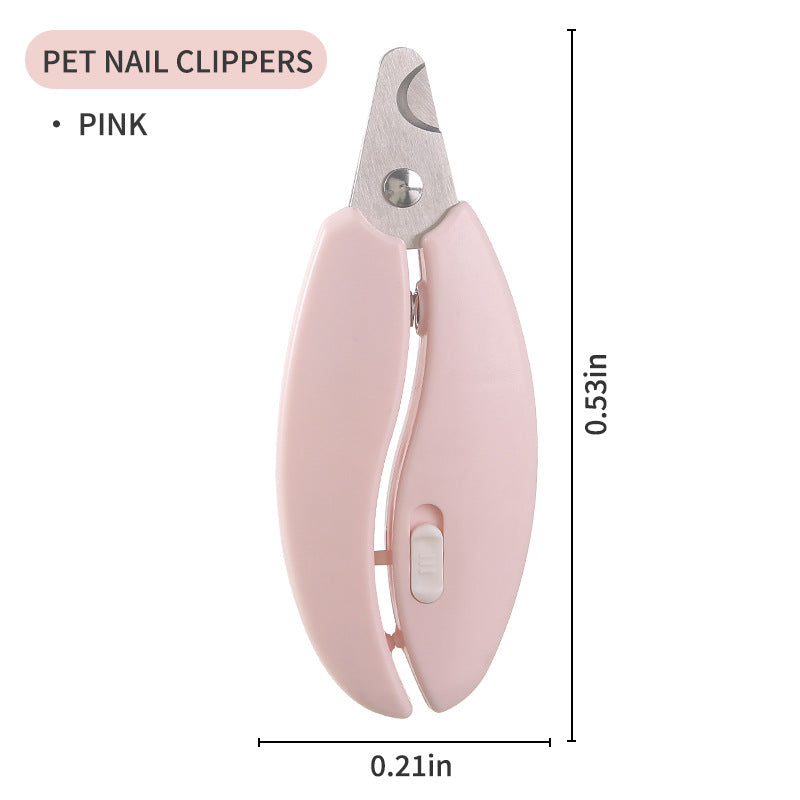 Compact ergonomic pet nail clippers with safety stop and thumb lock Bowlift